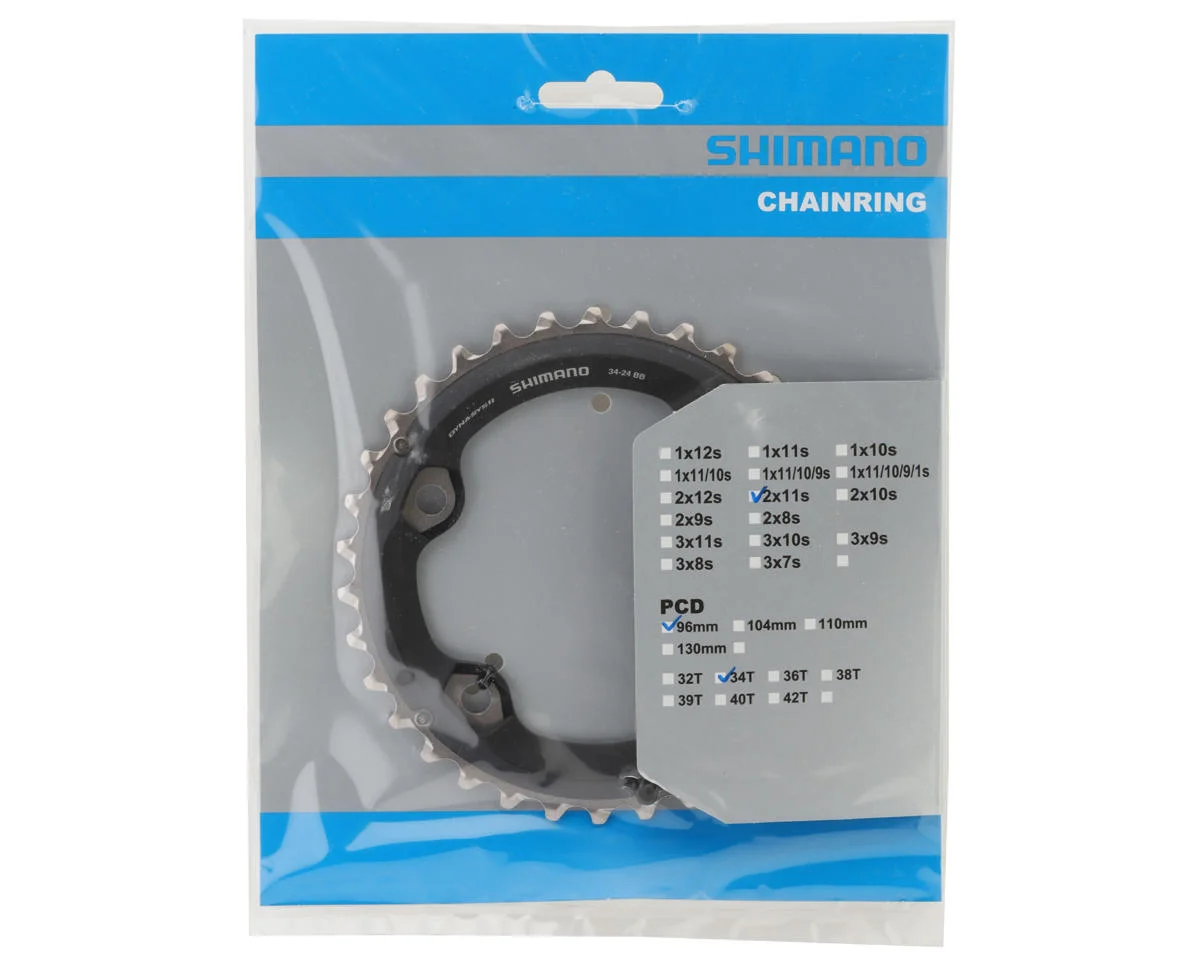 Shimano SLX M7000-11 Chainrings (Black) (2 x 11 Speed) (Outer) (34T) - view 2